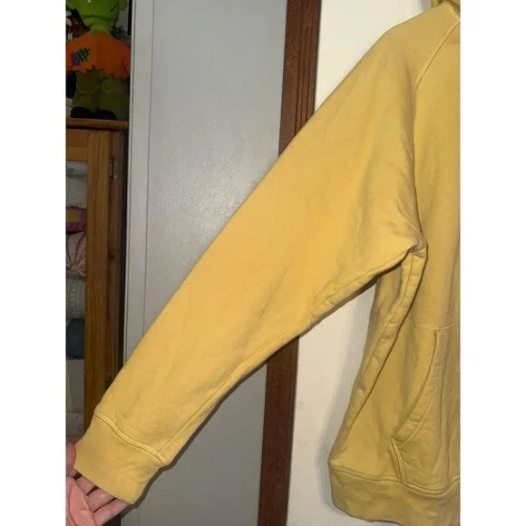 Girlfriend Collective Yellow 50/50 Hoodie Size 5 - Picture 3 of 11
